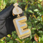 Load image into Gallery viewer, DUBSS - Money Bag Bail Initial Pendant