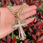 Load image into Gallery viewer, DUBSS - Iced Out Hollow Shape Cross Pendant