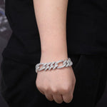 Load image into Gallery viewer, DUBSS - Iced Out Figaro Cuban Bracelet