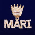 Load image into Gallery viewer, DUBSS - Custom Small Crown Bail Letter Pendant