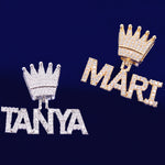 Load image into Gallery viewer, DUBSS - Custom Small Crown Bail Letter Pendant