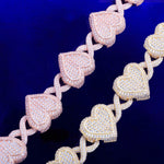 Load image into Gallery viewer, DUBSS - Iced Out Infinity Heart Cuban Bracelet