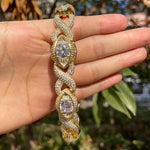 Load image into Gallery viewer, DUBSS - Iced Out Shape 8 Eye Cuban Bracelet