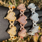 Load image into Gallery viewer, DUBSS - Iced Out Infinity Heart Cuban Bracelet