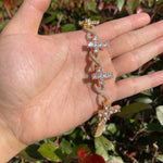 Load image into Gallery viewer, DUBSS - Iced Out Prong Cross Infinity Bracelet
