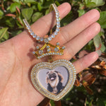 Load image into Gallery viewer, DUBSS - Custom Heart Crown Bail Photo Pendant
