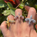 Load image into Gallery viewer, DUBSS - Iced Out The Fleur De Lys Ring