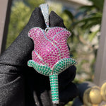 Load image into Gallery viewer, DUBSS - Iced Out Rose Pendant
