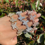 Load image into Gallery viewer, DUBSS - Baguette Cross Infinity Bracelet