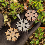 Load image into Gallery viewer, DUBSS - Iced Out Baguette Snow Flower Pendant