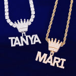 Load image into Gallery viewer, DUBSS - Custom Small Crown Bail Letter Pendant