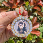 Load image into Gallery viewer, DUBSS - Custom Round Broken Heart Photo Pendant