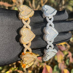 Load image into Gallery viewer, DUBSS - Iced Out Infinity Heart Cuban Bracelet