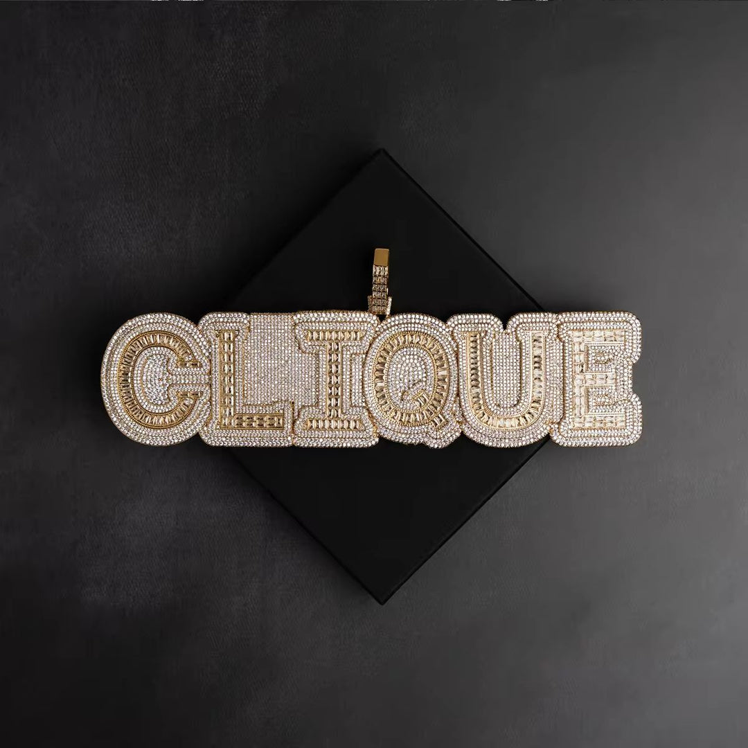 DUBSS - Custom Baguette Letter Pendant