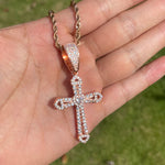 Load image into Gallery viewer, DUBSS - Iced Out Cross Heart Pendant
