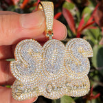 Load image into Gallery viewer, DUBSS - Iced Out Save Our Soul Pendant
