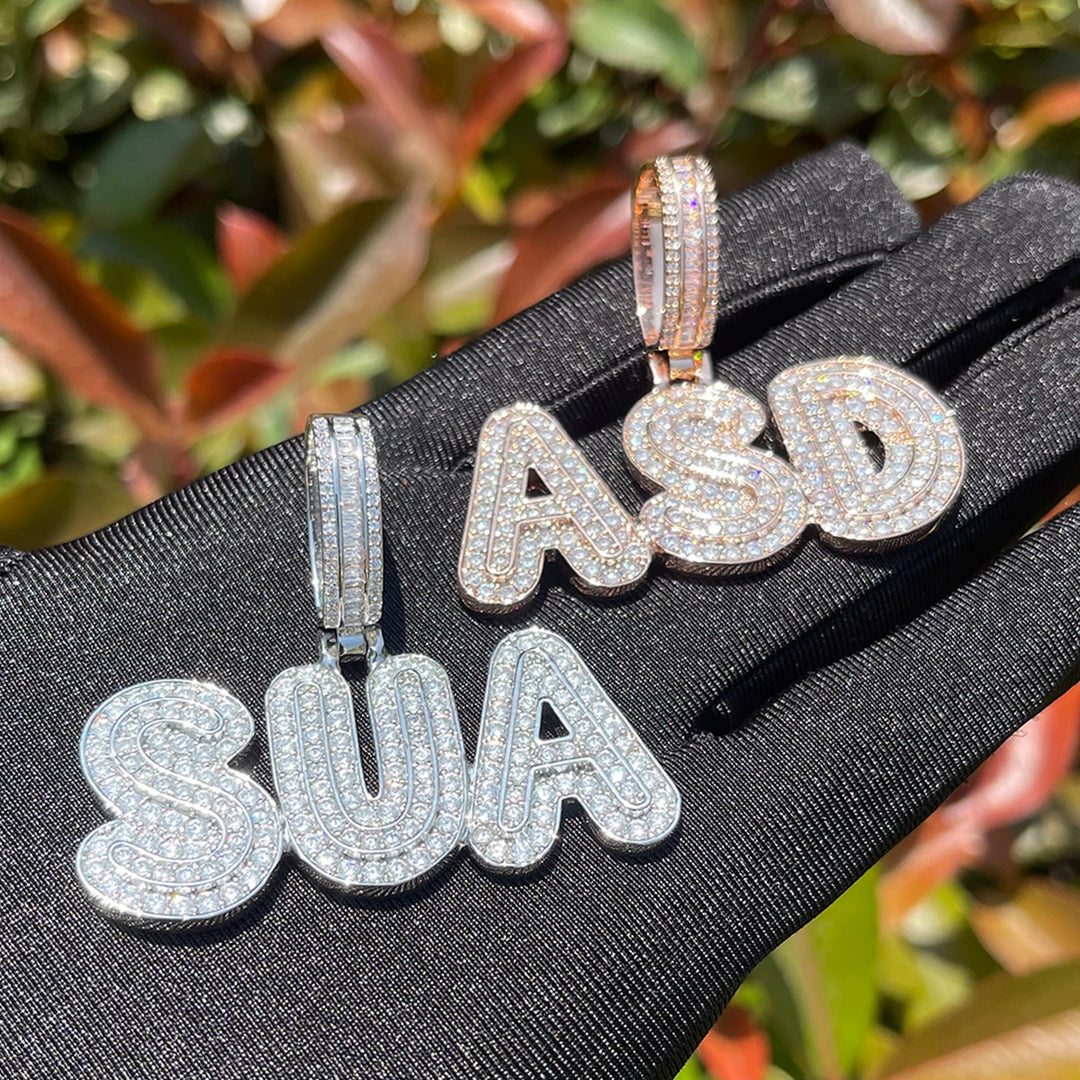 DUBSS - Custom Tri-Layered Solid Letter Pendantal