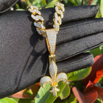 Load image into Gallery viewer, DUBSS - Iced Out The Fleur De Lys Pendant
