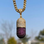 Load image into Gallery viewer, DUBSS - Iced Out Tiny Pill Pendant
