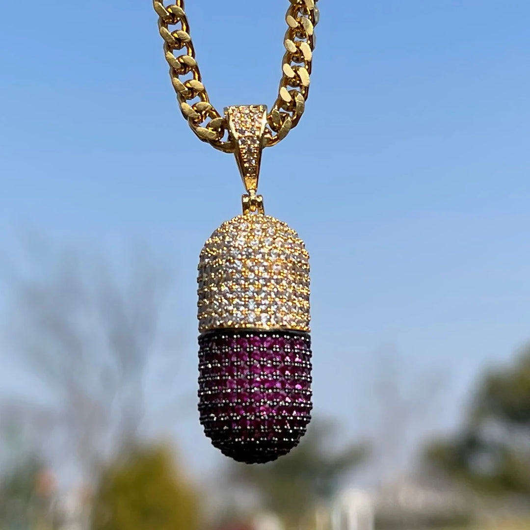 DUBSS - Iced Out Tiny Pill Pendant