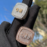 Load image into Gallery viewer, DUBSS - 3mm Custom Name Iced Out The Goat Ring
