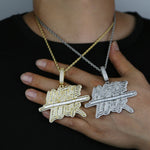 Load image into Gallery viewer, DUBSS - Iced Out Hustle Luck Necklace
