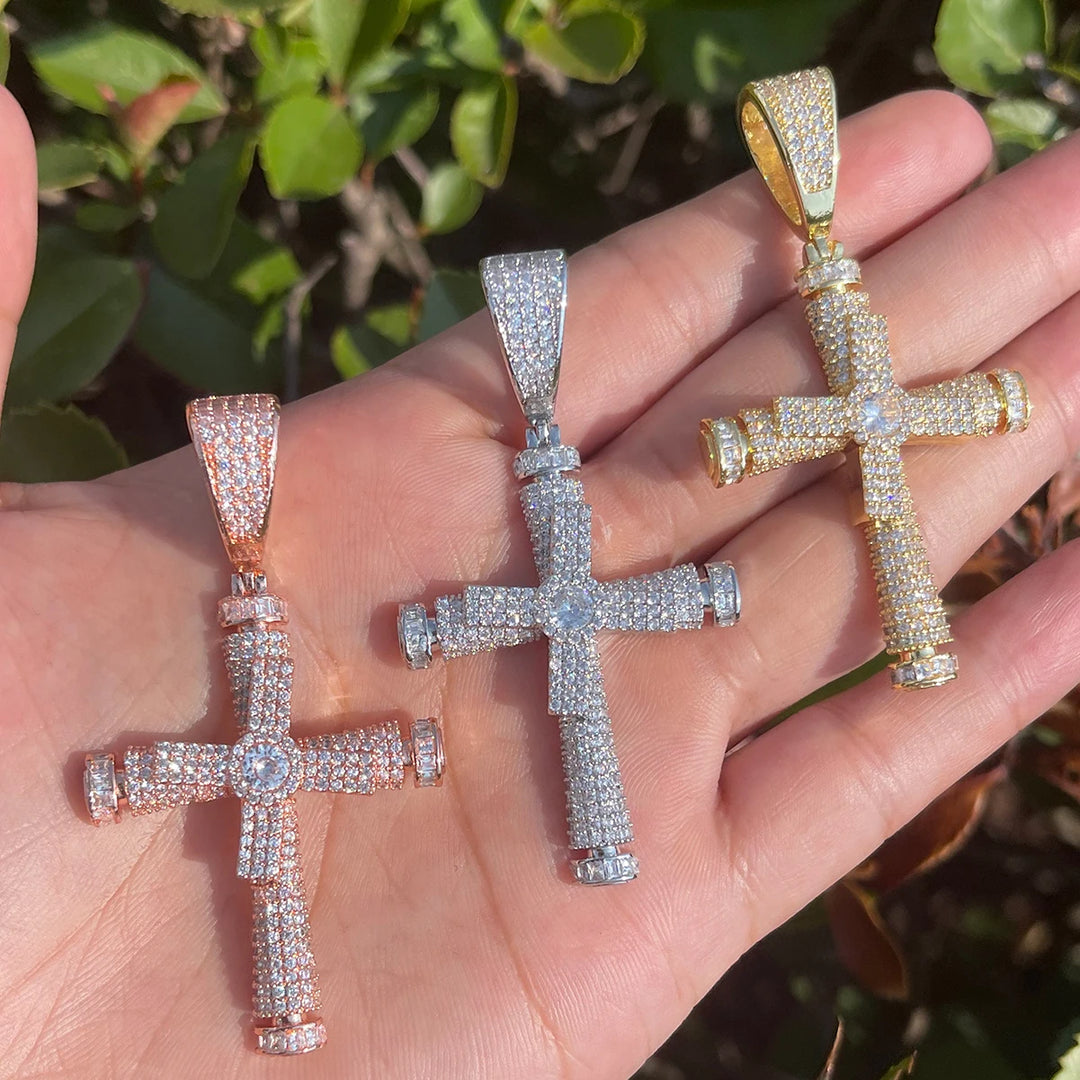 DUBSS - Iced Out Rotor Cross Pendant