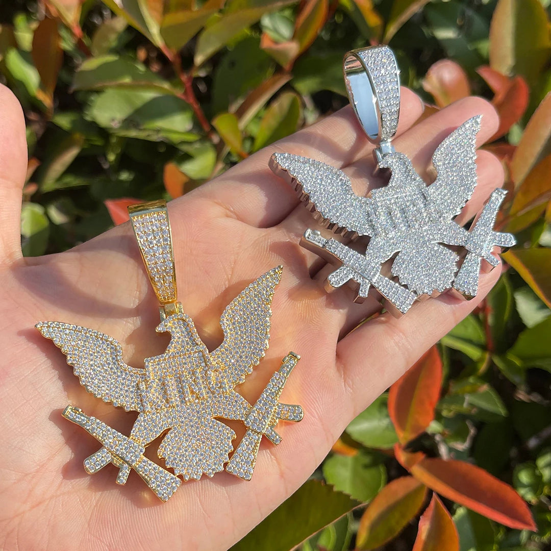 DUBSS - Iced Out Eagle Gang Prong Pendant