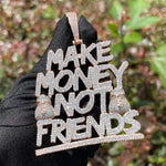 Load image into Gallery viewer, DUBSS - Iced Out Make Money Not Friends Pendant
