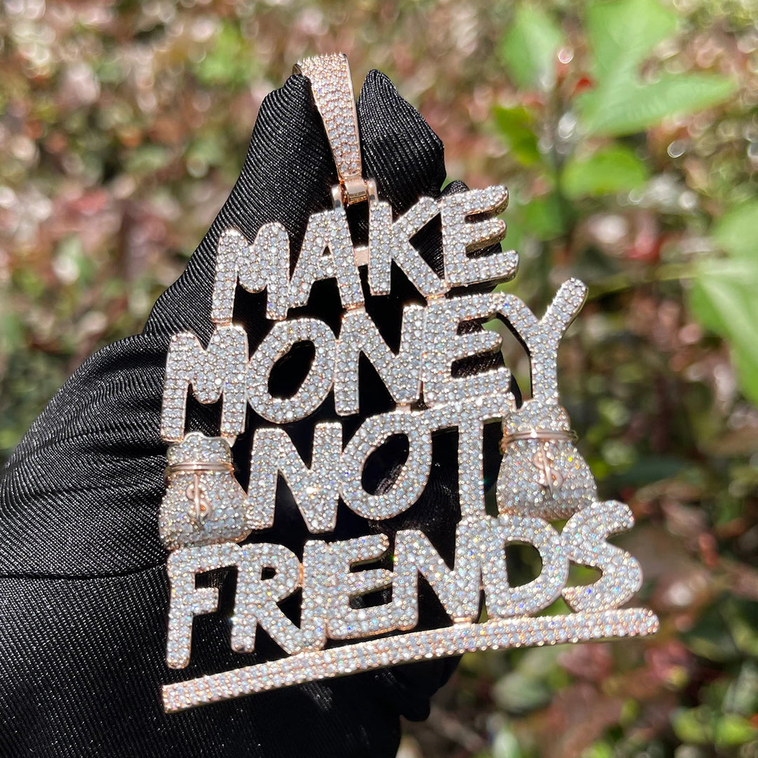 DUBSS - Iced Out Make Money Not Friends Pendant