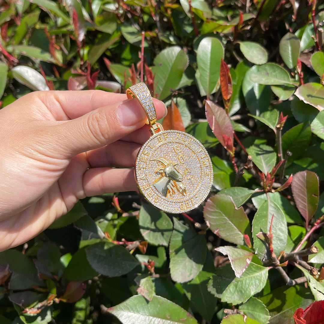 DUBSS - Iced Out CZ Goat Pendant