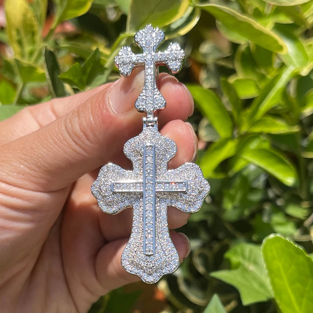 DUBSS - Iced Out Dual Cross Pendant