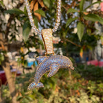 Load image into Gallery viewer, DUBSS - Iced Out Dolphin Pendant
