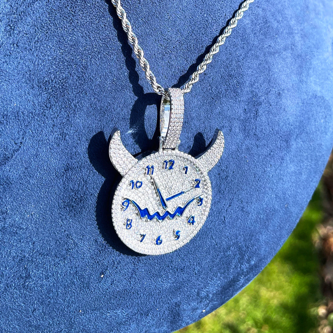 DUBSS - Iced Out Evil Clock Pendant