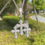 Load image into Gallery viewer, DUBSS - Iced Out Triple Luxury Cross Pendant
