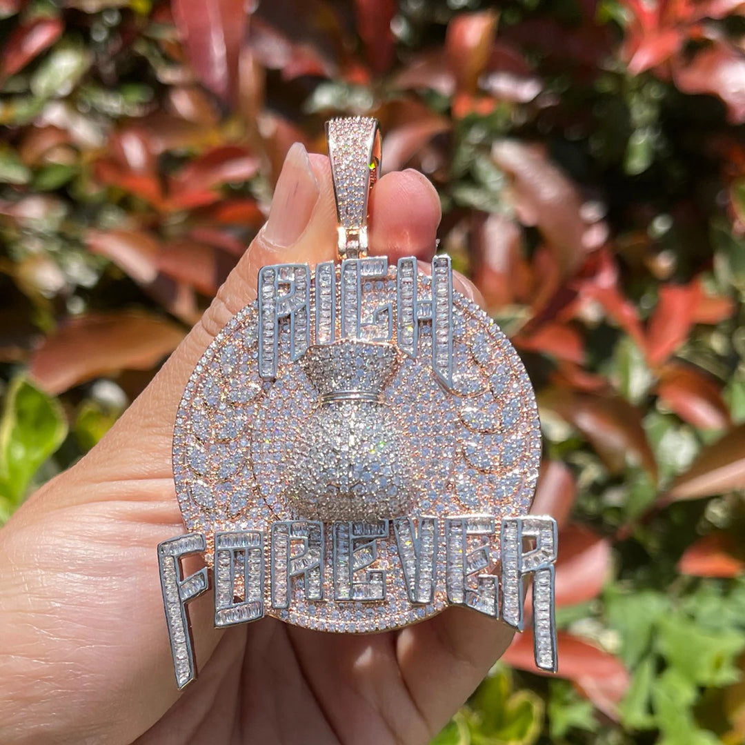 DUBSS - Iced Out Rich Forever Money Bag Pendant