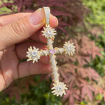 Load image into Gallery viewer, DUBSS - Iced Out Geared Cross Pendant
