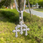 Load image into Gallery viewer, DUBSS - Iced Out Triple Luxury Cross Pendant
