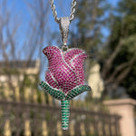 Load image into Gallery viewer, DUBSS - Iced Out Rose Pendant
