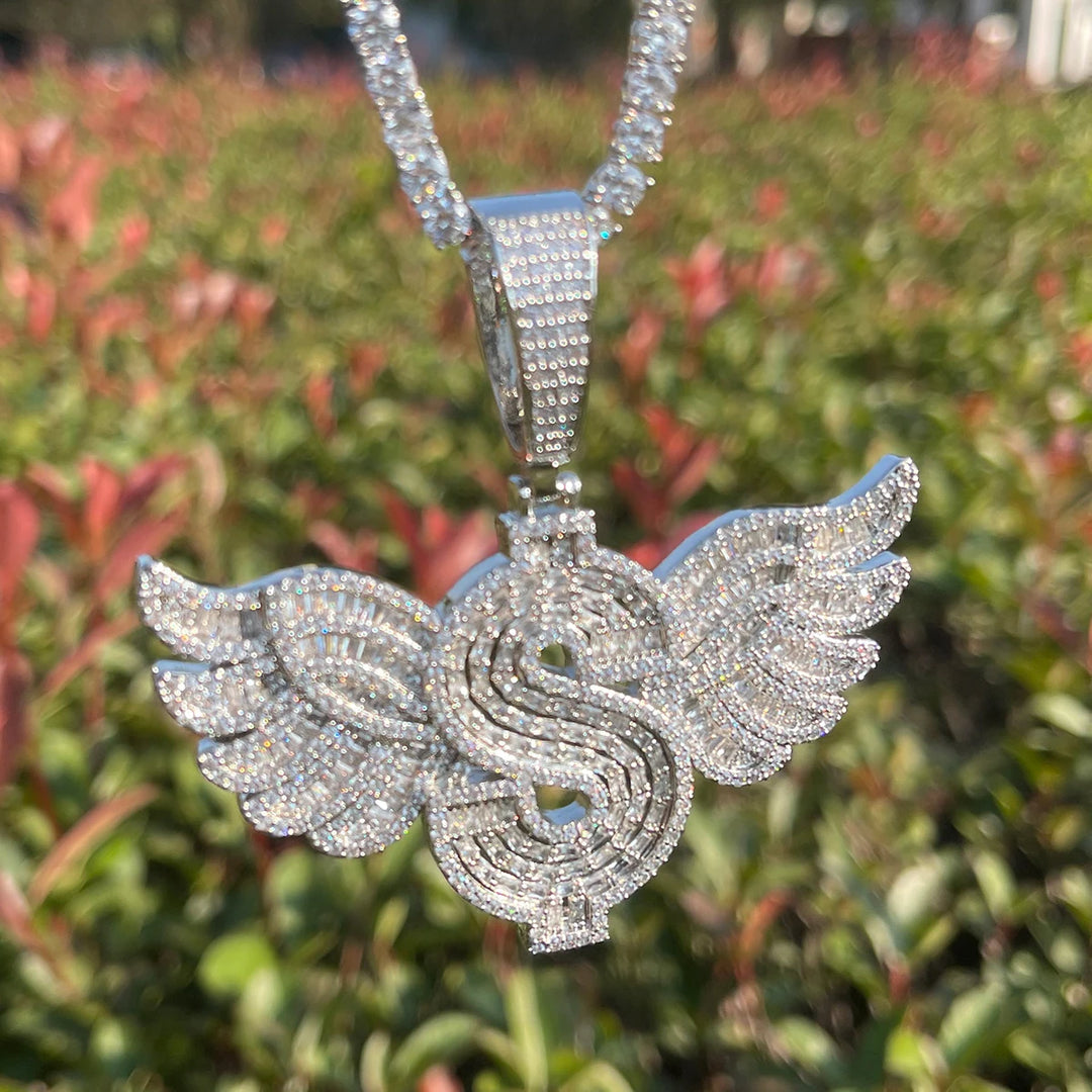 DUBSS - Iced Dollar Wing Pendant