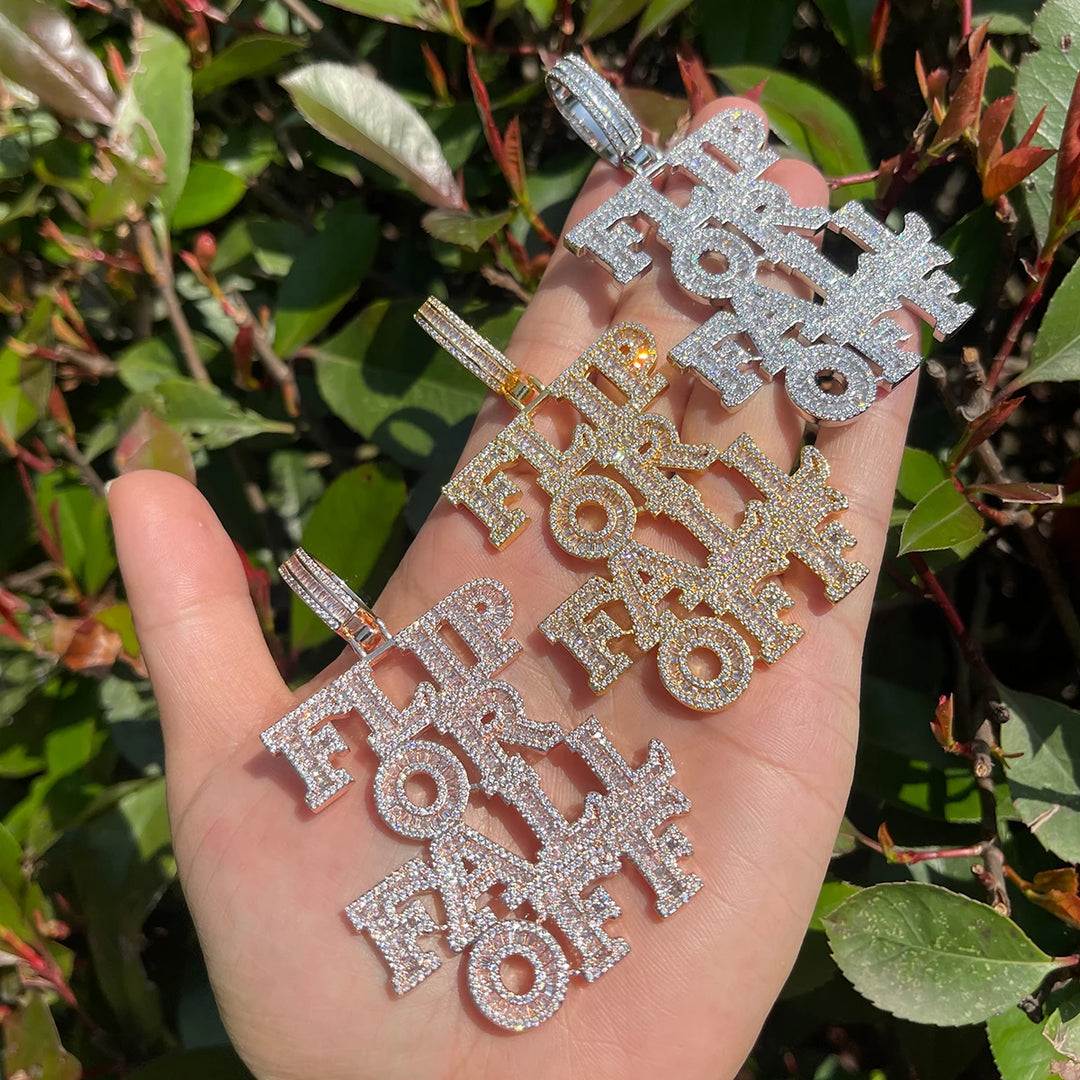 DUBSS - Iced Out Flip Or Fall Off Pendant
