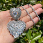 Load image into Gallery viewer, DUBSS - Iced Out Hearts Fly Pendant
