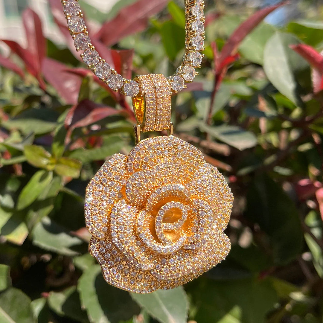 DUBSS - Iced Out Rose Pendant