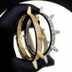 Load image into Gallery viewer, DUBSS - Iced Out Gold Bangle Spiked Bracelet
