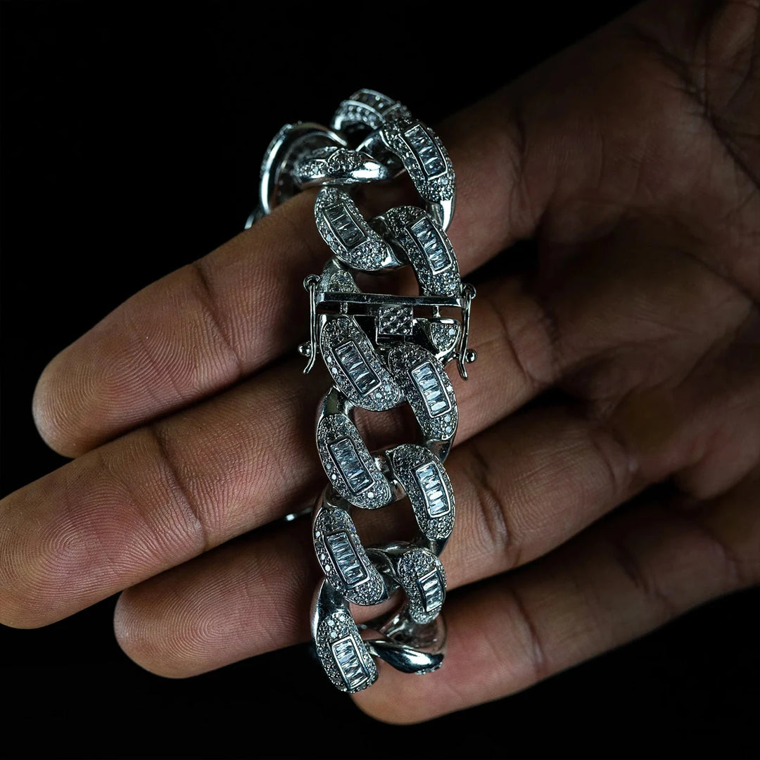 DUBSS - 22mm Iced Out Baguette Miami Cuban Bracelet