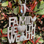 Load image into Gallery viewer, DUBSS - Iced Out Family Health Wealth Pendant
