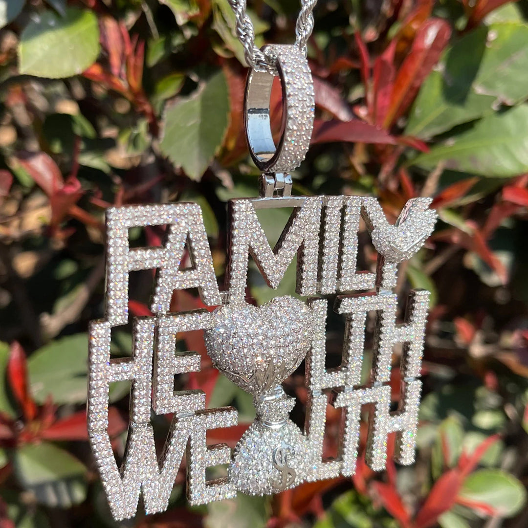 DUBSS - Iced Out Family Health Wealth Pendant