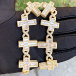 Load image into Gallery viewer, DUBSS - Iced Out Baguette Cross Infinity Bracelet
