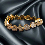 Load image into Gallery viewer, DUBSS - Iced Out Baguette Prong Heart Bracelets
