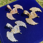 Load image into Gallery viewer, DUBSS - Iced Out Heart Wings Pendant
